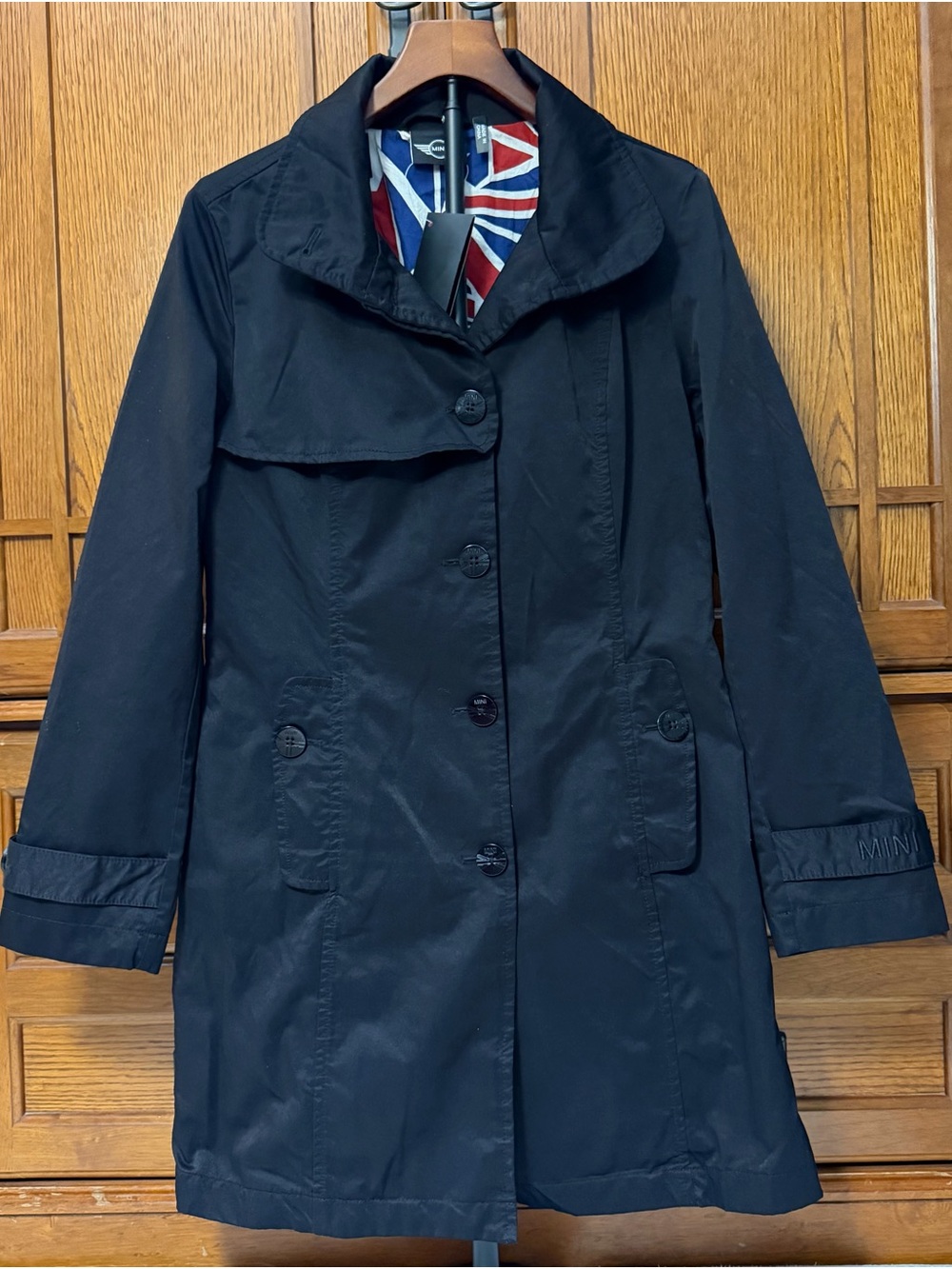 NWT Official BMW MINI Cooper Lifestyle Collection Trench Coat Union Jack Euro